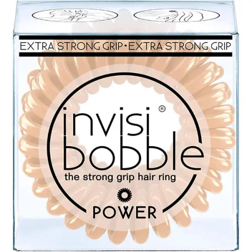 Резинка-браслет для волосся сильної фіксації «бежева» Invisibobble Power To Be or Nude to Be