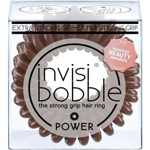 Резинка-браслет для волос сильной фиксации «коричневая» Invisibobble Power Pretzel Brown