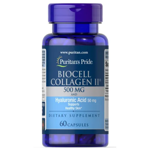 Коллаген и гиалуроновая кислота Puritan’s Pride Biocell Collagen II & Hyaluronic Acid, 500 мг. и 50 мг.