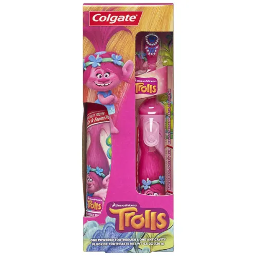 Набір для догляду за ротовою порожниною для дітей Colgate Kids Trolls Powered Toothbrush and Toothpaste
