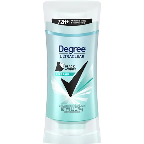 Антиперспірант для жінок «цукор та олії карите» Degree MotionSense UltraClear Black + White Pure Rain Anti-perspirant, 74 г.