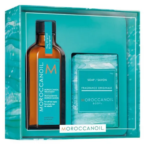 Набор для волос и тела Moroccanoil Kit Home & Away Treatment + Soap