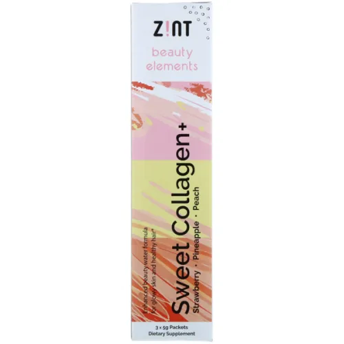 Коллаген Zint Sweet Collagen Peach Pineapple Strawberry Skin Hair Nails со вкусом персика, ананаса, клубники, 3 шт х 5 г.