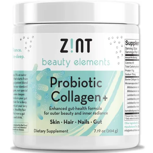 Пробиотик и гидролизованный коллаген Zint Probiotic Collagen Skin Hair Nails Gut, 204 г.