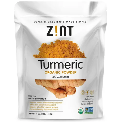 Органический порошок куркумы Zint Organic Turmeric Powder, 454 г.