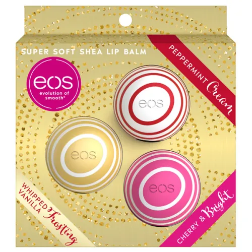 Набір EOS Super Soft Shea Lip Balm Set із 3-х органічних бальзамів для губ, 3 шт. х 7 г.