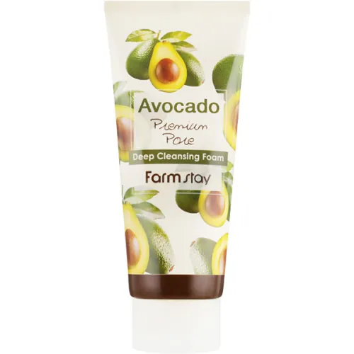 Очищающая пенка для лица FarmStay Avocado Premium Pore Deep Cleansing Foam с экстрактом авокадо, 180 мл.