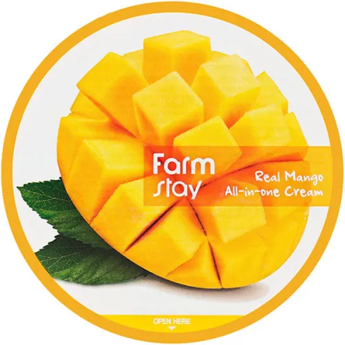 Універсальний живильний крем FarmStay Real Mango All-In-One Cream з екстрактом манго, 300 мл.
