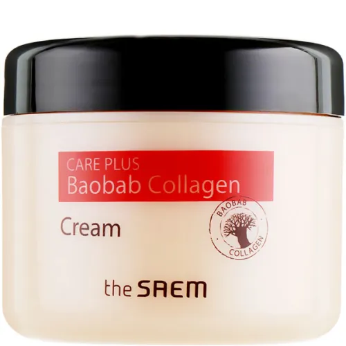 Коллагеновый крем для лица The Saem Care Plus Baobab Collagen Cream с экстрактом баобаба, 100 мл.
