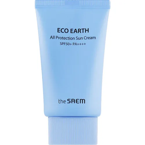 Сонцезахисний крем для обличчя The Saem Eco Earth Power All Protection Sun Cream SPF50+ PA++++ з екстрактом троянди, 50 мл.