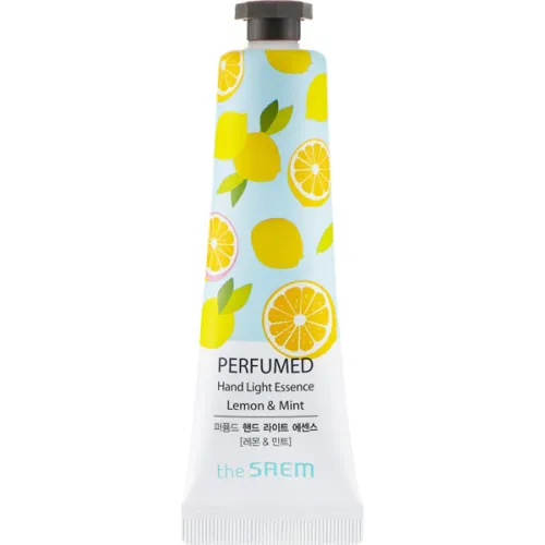 Парфумований крем-есенція для рук The Saem Perfumed Hand Light Essence Lemon Mint з екстрактом лимона та м’яти, 30 мл.
