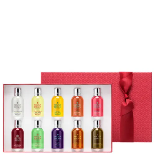 Набор гелей для душа и ванны Molton Brown Stocking Fillers Christmas Gift Collection, 10 шт. x 50 мл.