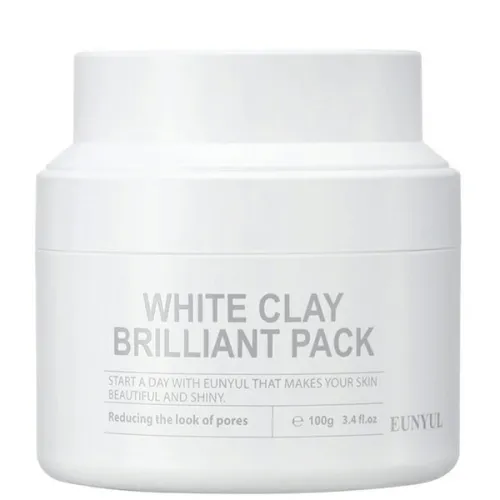 Освітлююча маска для обличчя Eunyul White Clay Brilliant Pack з білою глиною, 100 мл.