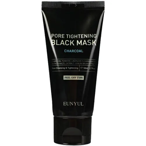 Маска-пленка для лица Eunyul Pore Tightening Black Mask Charcoal с древесным углем для чистки и сужения пор, 50 мл.