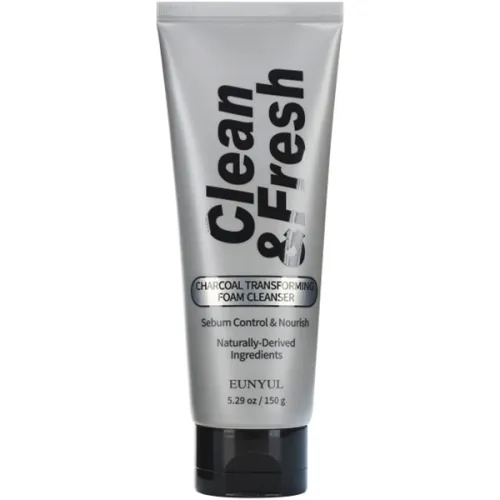 Пенка-трансформер Eunyul Clean & Fresh Charcoal Transforming Foam Cleanser с древесным углем, 150 г.