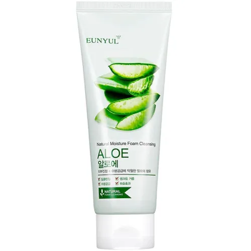Пенка для умывания Eunyul Natural Moisture Foam Cleanser Aloe с экстрактом алоэ вера, 150 мл.