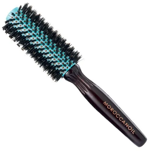 Деревянная расческа Moroccanoil Boar Bristle Round Brush с круглой термокерамической насадкой