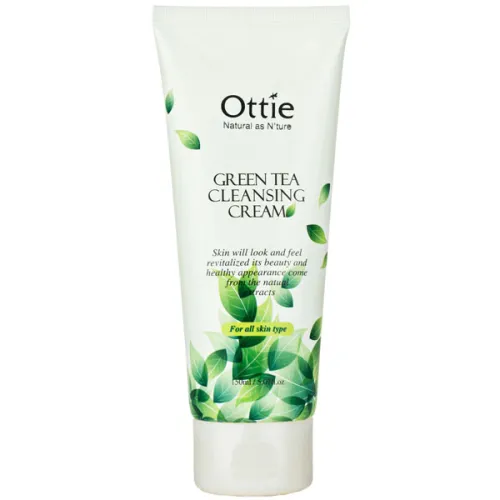 Очищающий крем для лица экстрактом зеленого чая Ottie Green Tea Cleansing Cream, 150 мл.