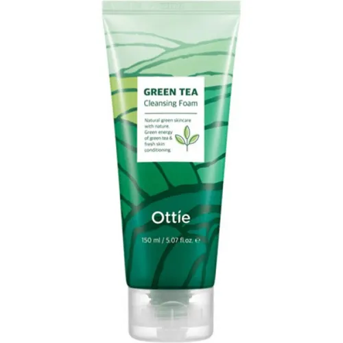 Увлажняющая пенка для умывания Ottie Green Tea Cleansing Foam с экстрактом зеленого чая, 150 мл.