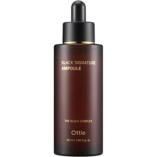 Ампульная сыворотка для лица Ottie Black Signature Ampoule с муцином черной улитки, 50 мл.