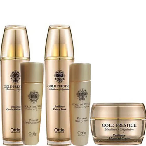 Антивіковий набір косметики для обличчя Ottie Gold Prestige Resilience Skin Care Set