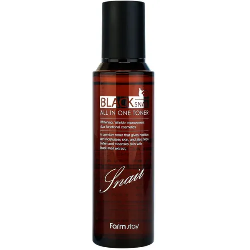 Увлажняющий тонер для лица FarmStay Black Snail All In One Toner с муцином улитки, 150 мл.