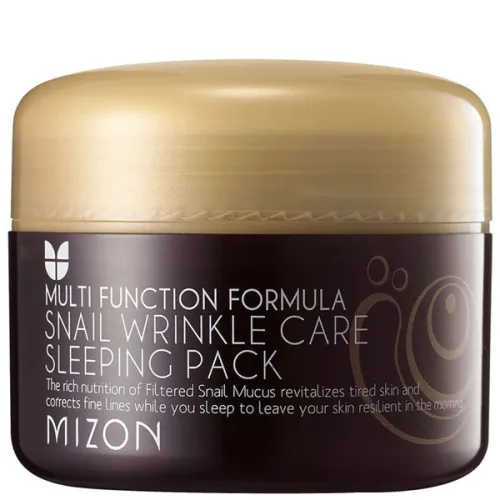 Нічна маска для обличчя Mizon Multi Function Formula Snail Wrinkle Care Sleeping Pack з муцином равлика, 80 мл.