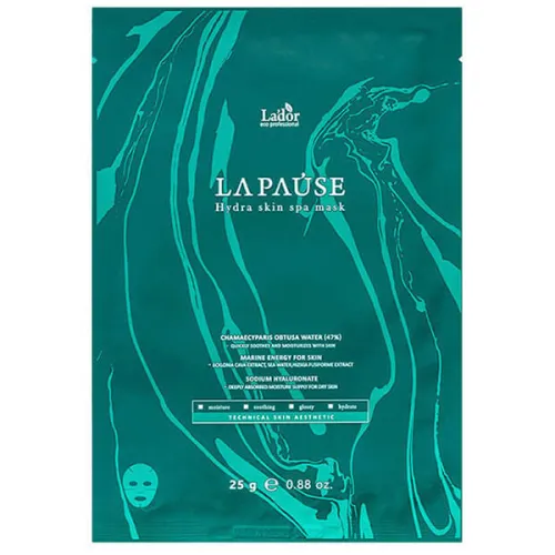 Зволожуюча маска для обличчя La’dor La-Pause Hydra Skin Spa Mask з морським колагеном, 25 г.