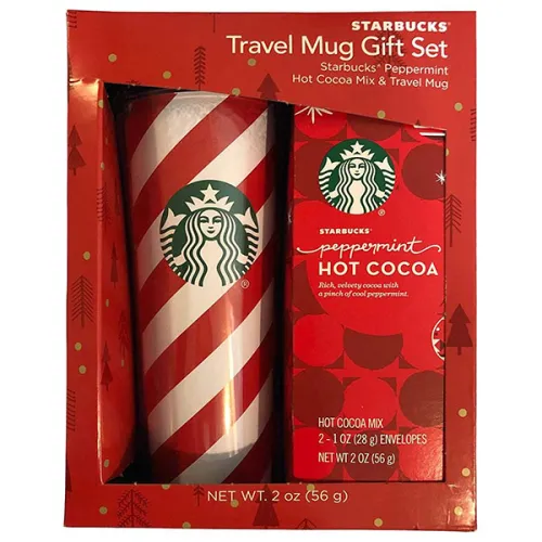 Подарочный набор какао и кружка Starbucks Travel Mug Gift Set