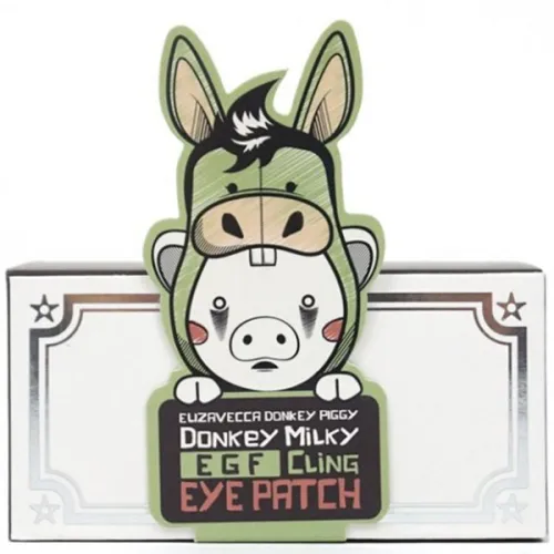 Патчі Elizavecca Donkey Piggy Milky EGF Cling Eye Patch з молочними протеїнами з біоцелюлози