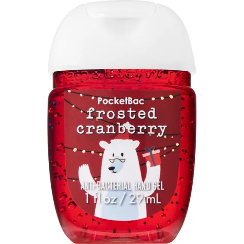 Антибактеріальний гель для рук «журавлина, соковитий персик та малина» Bath and Body Works Frosted Cranberry, 29 мл.