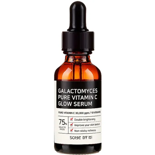 Сироватка для сяйва шкіри Some By Mi Galactomyces Pure Vitamin C Glow Serum з вітаміном С та галактомісісом, 30 мл.