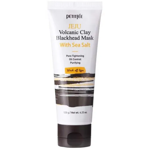 Маска для лица Petitfee Jeju Volcanic Clay Blackhead Mask With Sea Salt с вулканическим пеплом, 120 г.
