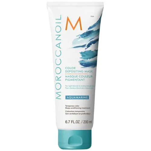 Відтінкова маска для волосся «аквамарин» Moroccanoil Color Depositing Mask Aquamarine, 200 мл.