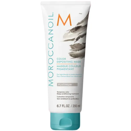 Оттеночная маска для волос «платина» Moroccanoil Color Depositing Mask Platinum, 200 мл.