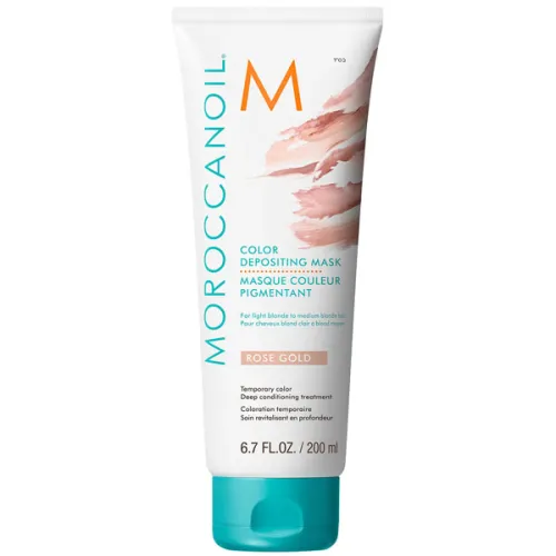 Відтінкова маска для волосся «рожеве золото» Moroccanoil Color Depositing Mask Rose Gold, 30 мл. - вигляд 2