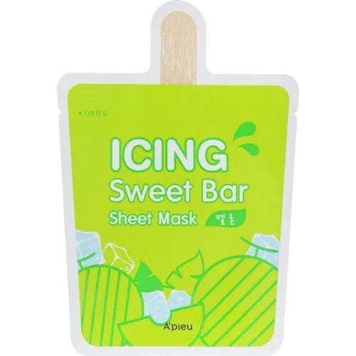 Тканинна маска для обличчя «диня» A’pieu Icing Sweet Bar Sheet Mask Melon, 21 г.