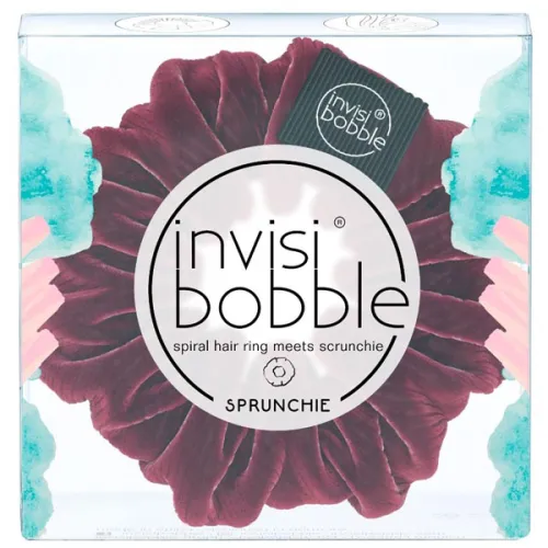 Резинка-браслет для волосся «червоний оксамит» Invisibobble Sprunchie Red Wine Is Fine