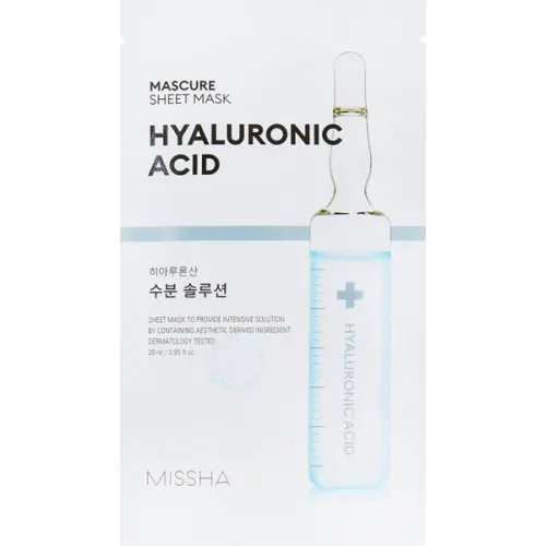 Зволожуюча тканинна маска для обличчя Missha Mascure Hydra Solution Sheet Mask Hyaluronic Acid з гіалуроновою кислотою, 28
