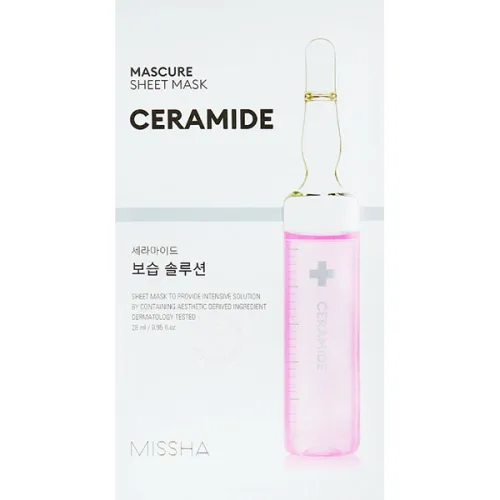 Зволожуюча маска для обличчя Missha Mascure Moisture Barrier Solution Sheet Mask Ceramide з керамідами, 28 мл.
