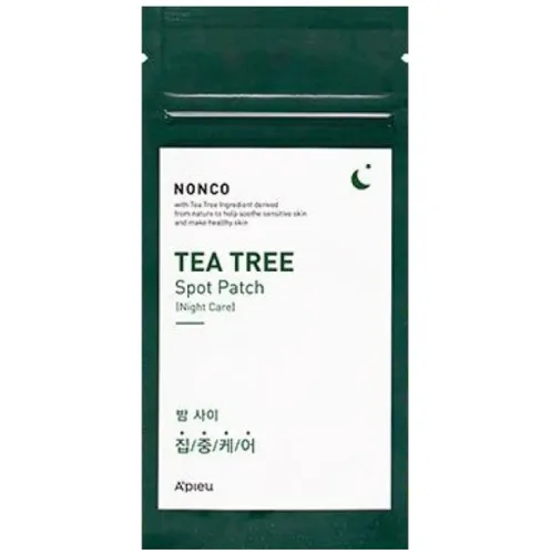 Нічні точкові патчі-пластирі для чутливої шкіри A’pieu Nonco Tea Tree Spot Patch Night Care