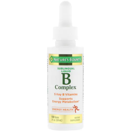 Жидкий комплекс витаминов B Nature’s Bounty Sublingual Liquid B Complex, 59 мл.