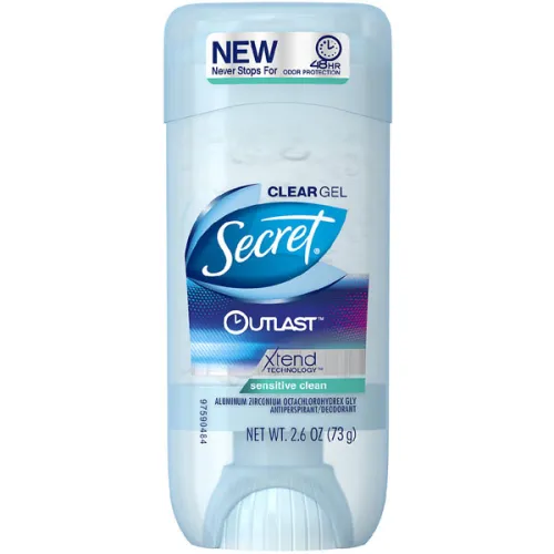 Гелевий дезодорант-антиперспірант «чутливий захист» Secret Outlast Xtend ClearSensitive Clean Clear Gel Antiperspirant, 73 г.