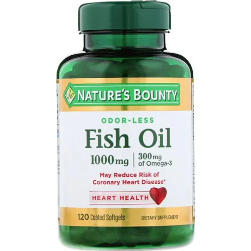 Рыбий жир без запаха Nature’s Bounty Odor-Lees Fish Oil 1000 mg. + 300 mg., 1000 мг. + 300 мг.