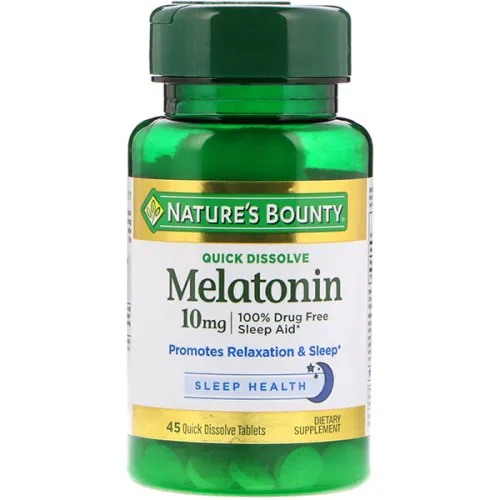 Мелатонин быстрого растворения Nature’s Bounty Melatonin 10 mg, 10 мг.