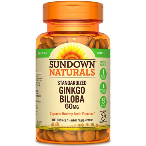 Екстракт гінкго білоба Sundown Naturals Ginkgo Biloba 60 mg, 60 мг.