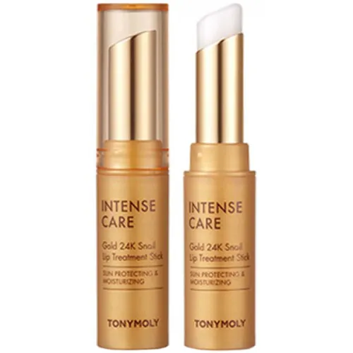 Бальзам для губ Tony Moly Intense Care Gold 24K Snail Lip Treatment з муцином равлика, 3.5 г.