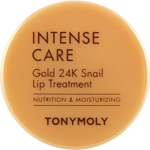 Бальзам для губ Tony Moly Intense Care Gold 24K Snail Lip Treatment з муцином равлика, 10 г.