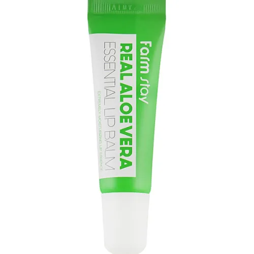 Зволожуючий бальзам для губ FarmStay Real Aloe Essential Lip Balm з екстрактом алое, 10 мл.