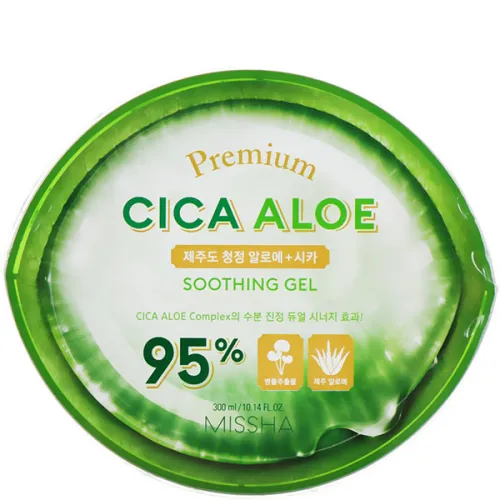 Багатофункціональний гель Missha Premium Cica Aloe Soothing Gel з алое та центелою, 300 мл.